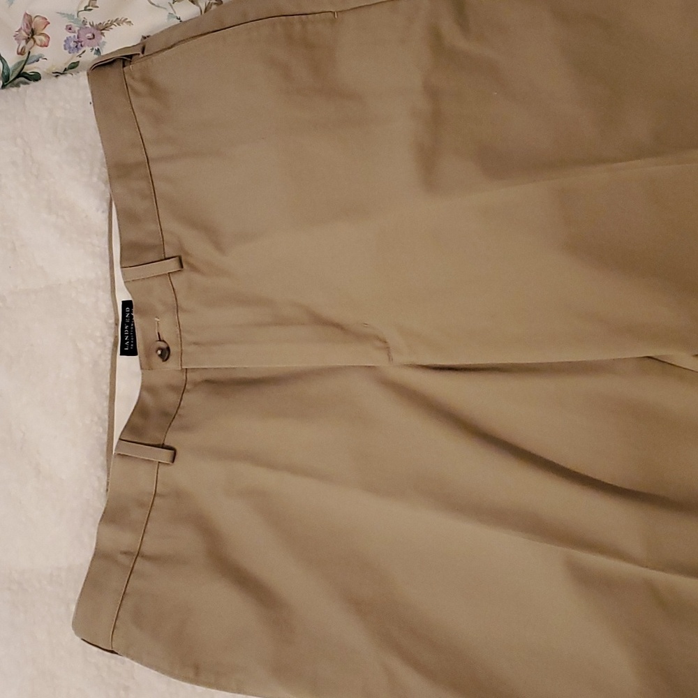 Lands' End Men's Traditional Fit Khaki Chino Pants 40 Waist NWOT 🌻